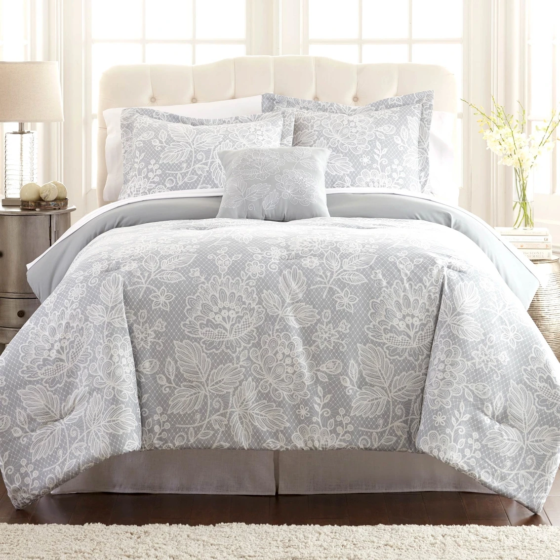 Outlet ???? Pacific Coast Textiles Olivia 8 Pc. Printed Reversible Complete Bedding Set ???? 1 Outlet ???? Pacific Coast Textiles Olivia 8 Pc. Printed Reversible Complete Bedding Set ????
