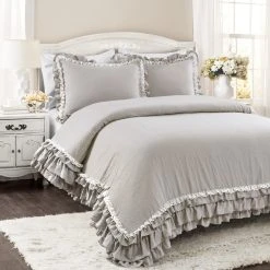 Best reviews of ???? Lush Decor Ella Shabby Chic Ruffle Lace 3 Pc. Comforter Set ????