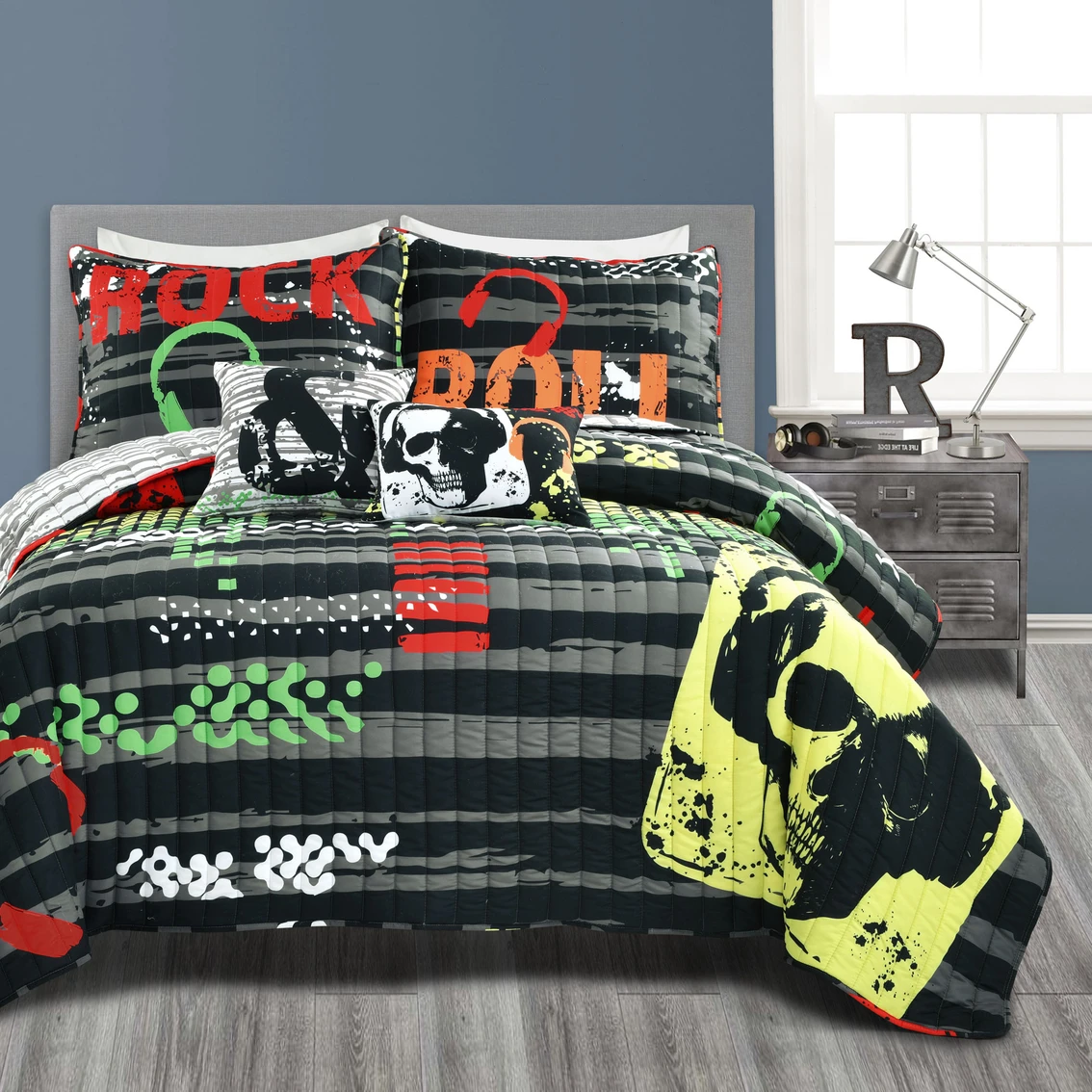 Cheapest ???? Lush Decor Rock N Roll Reversible 5 Pc. Quilt Set ???? 1 Cheapest ???? Lush Decor Rock N Roll Reversible 5 Pc. Quilt Set ????