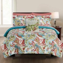 Promo ???? Fine Linens Kailyn Printed Reversible Complete Bed Set ????