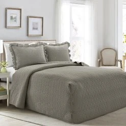 Best Pirce ???? Lush Decor French Country Geo Ruffle ???? Skirt Bedspread Blue 3 Pc. Set ???? -J. Queen New York shop unnamed file 1189