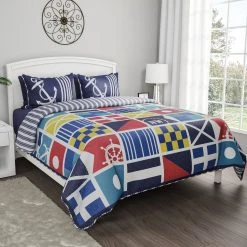 Budget ❤️ Lavish Home Mariner 3 Pc. Quilt Set ⌛