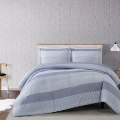Best Sale ✨ Truly Soft Grey Multi Stripe 3 Pc. Comforter Set ????
