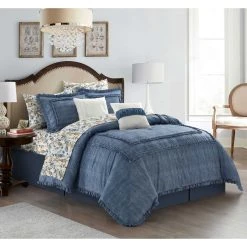 Outlet ???? Grand Avenue Francis 10 Pc. Blue Comforter Set ????