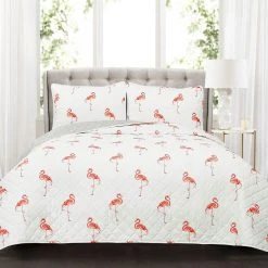 Coupon ???? Lush Decor Kelly Flamingo 3 Pc. Quilt Set ????