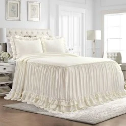 Best deal ???? Lush Decor Ella Shabby Chic Ruffle Lace 3 Pc. Bedspread Set ????