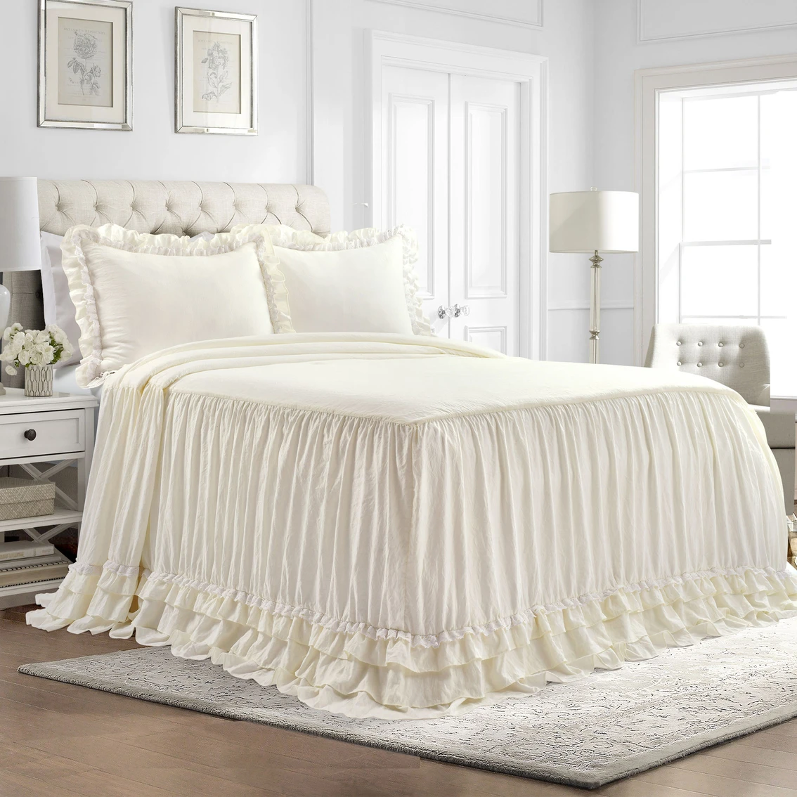 Best deal ???? Lush Decor Ella Shabby Chic Ruffle Lace 3 Pc. Bedspread Set ???? 1 Best deal ???? Lush Decor Ella Shabby Chic Ruffle Lace 3 Pc. Bedspread Set ????