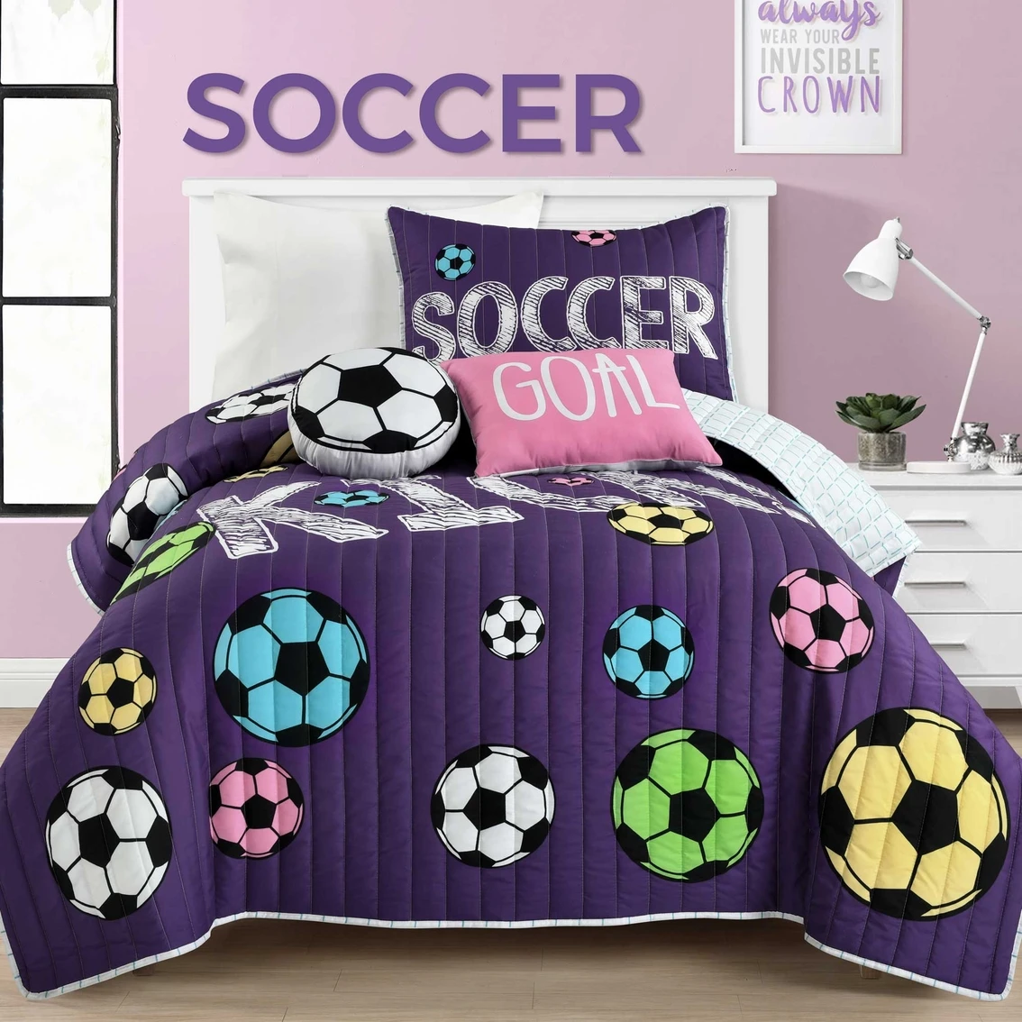 Coupon ⭐ Lush Decor ???? Girls Soccer Kick Quilt Set ⌛ 1 Coupon ⭐ Lush Decor ???? Girls Soccer Kick Quilt Set ⌛