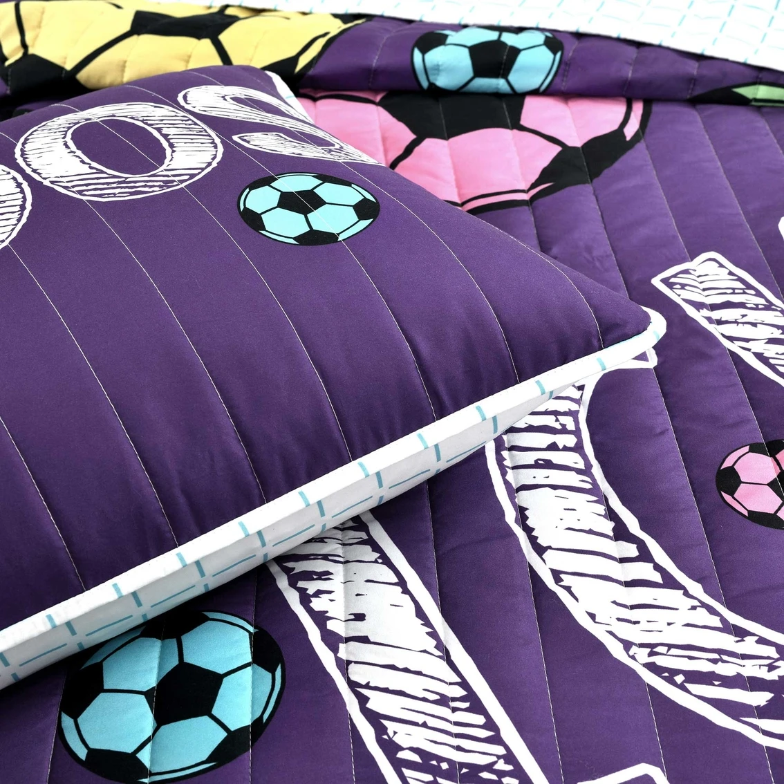 Coupon ⭐ Lush Decor ???? Girls Soccer Kick Quilt Set ⌛ 4 Coupon ⭐ Lush Decor ???? Girls Soccer Kick Quilt Set ⌛ - Image 4