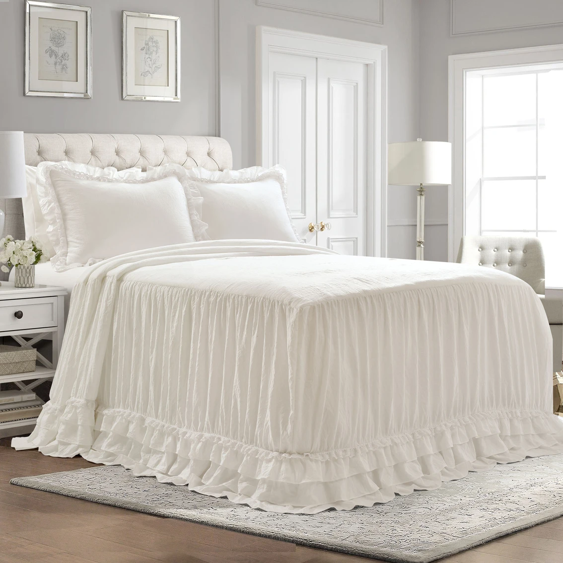 Best deal ???? Lush Decor Ella Shabby Chic Ruffle Lace 3 Pc. Bedspread Set ???? 4 Best deal ???? Lush Decor Ella Shabby Chic Ruffle Lace 3 Pc. Bedspread Set ???? - Image 4