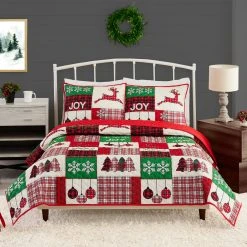 Buy ???? 1977 Dry Goods Merry & Bright 3 Pc. Quilt Set ????