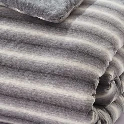 Promo ???? Style Quarters Super Soft Shadow Stripe Gray And White Jersey Twin Comforter Set ???? -J. Queen New York shop unnamed file 1569