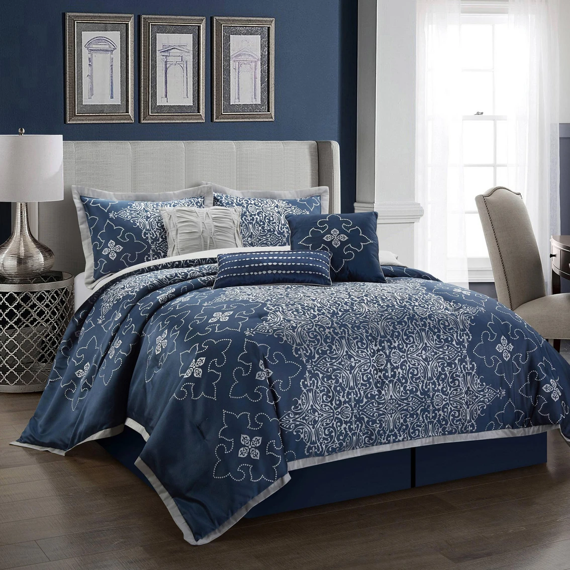 New ✨ Nanshing America Inc Nanshing Kelton 7 Pc. Comforter Set ???? 2 New ✨ Nanshing America Inc Nanshing Kelton 7 Pc. Comforter Set ???? - Image 2