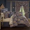Hot Sale ???? Five Queens Court Woodstock Indigo 4 Pc. Comforter Set ????
