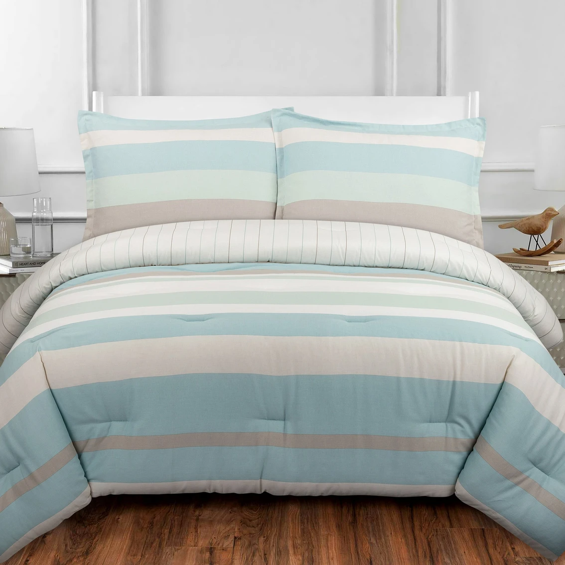 Promo ✨ Nouvelle Home Coastal Stripe Comforter Set ???? 2 Promo ✨ Nouvelle Home Coastal Stripe Comforter Set ???? - Image 2