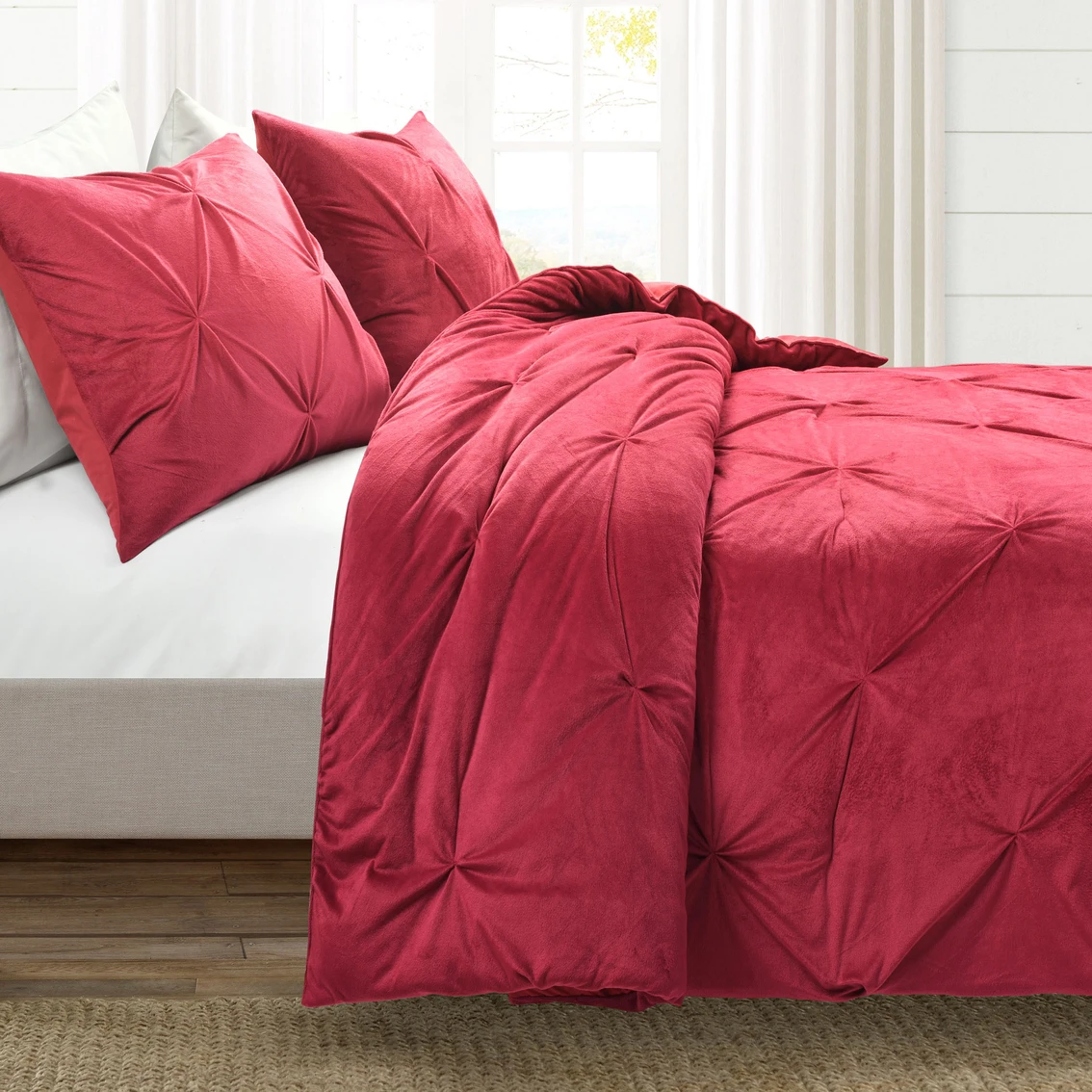Buy ???? Lush Decor Soft Velvet Diamond Pintuck Oversized 3 Pc. Comforter Set ???? 2 Buy ???? Lush Decor Soft Velvet Diamond Pintuck Oversized 3 Pc. Comforter Set ???? - Image 2