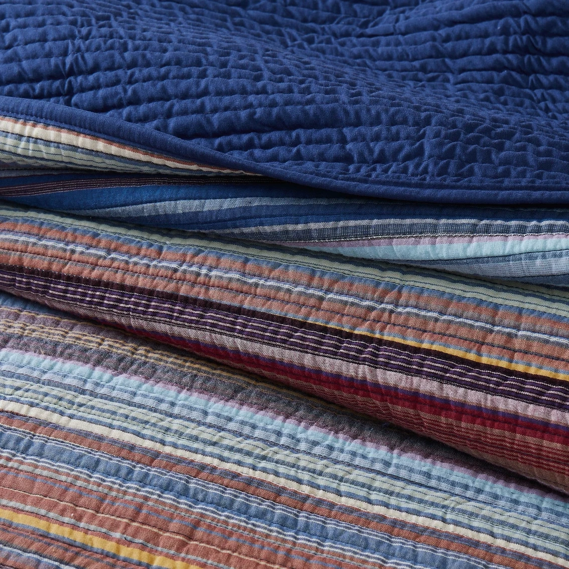 Hot Sale ⌛ Brooklyn Loom Met Stripe Yarn Dye Quilt Set ⭐ 3 Hot Sale ⌛ Brooklyn Loom Met Stripe Yarn Dye Quilt Set ⭐ - Image 3