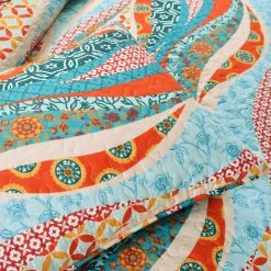 Coupon ???? Lush Decor Hailey Watercolor Wave Reversible Cotton 3 Pc. Quilt Set ???? -J. Queen New York shop unnamed file 1702