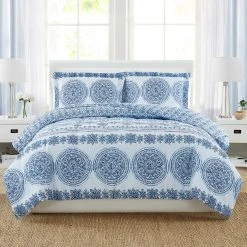 Top 10 ???? Style 212 Blue Medallion Comforter Set ????