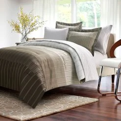 Coupon ???? Brown & Grey Ombre Stripe Bed In A Bag Set ⭐