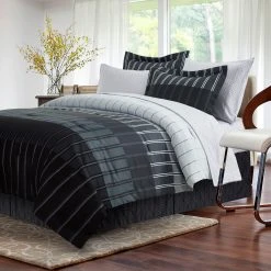 Coupon ???? Brown & Grey Ombre Stripe Bed In A Bag Set ⭐ -J. Queen New York shop unnamed file 1775