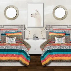Best Sale ❤️ Lush Decor Boho Stripe Comforter Set ???? -J. Queen New York shop unnamed file 18