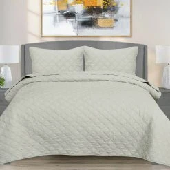 New ⌛ EnvioHome 100% Cotton Solid Quilt Bedding Set ???? 9 New ⌛ EnvioHome 100% Cotton Solid Quilt Bedding Set ???? -J. Queen New York shop unnamed file 1880