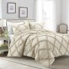 Budget ⌛ Lush Decor Ruffle Diamond Comforter 3 Pc. Set ????