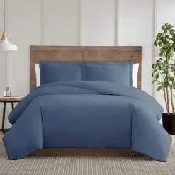 Hot Sale ???? Truly Calm Silver Cool Khaki 3 Pc. Duvet Set ????