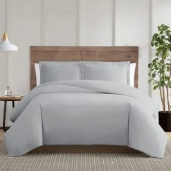 Hot Sale ???? Truly Calm Silver Cool Khaki 3 Pc. Duvet Set ???? -J. Queen New York shop unnamed file 243