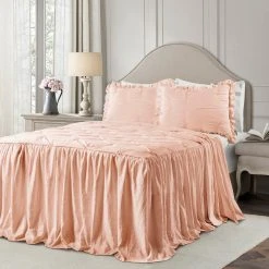 Hot Sale ✔️ Lush Decor Ravello Pintuck Ruffle ???? Skirt Bedspread Set ???? -J. Queen New York shop unnamed file 287