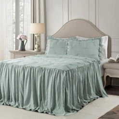 Hot Sale ✔️ Lush Decor Ravello Pintuck Ruffle ???? Skirt Bedspread Set ???? -J. Queen New York shop unnamed file 288