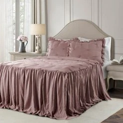 Hot Sale ✔️ Lush Decor Ravello Pintuck Ruffle ???? Skirt Bedspread Set ???? -J. Queen New York shop unnamed file 289
