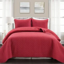 Cheapest ???? Lush Decor Ava Diamond Oversized Cotton 3 Pc. Quilt Set ????