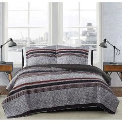 Promo ???? London Fog Warren Stripe Quilt Set ????
