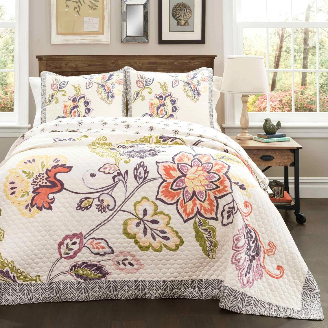 Budget ???? Lush Decor Aster 3 Pc. Quilt Set ???? 1 Budget ???? Lush Decor Aster 3 Pc. Quilt Set ????