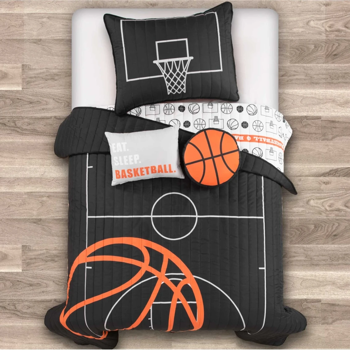 Hot Sale ???? Lush Decor ???? Basketball Game 5 Pc. Quilt Set ???? 2 Hot Sale ???? Lush Decor ???? Basketball Game 5 Pc. Quilt Set ???? - Image 2