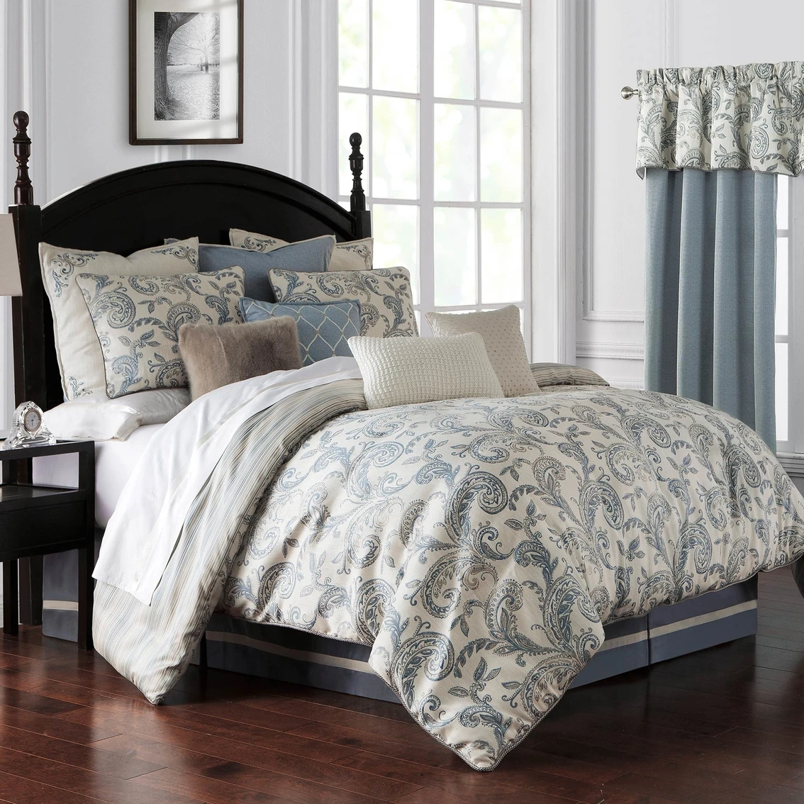Flash Sale ???? Waterford Florence Chambray Blue Comforter Set ⭐ 1 Flash Sale ???? Waterford Florence Chambray Blue Comforter Set ⭐