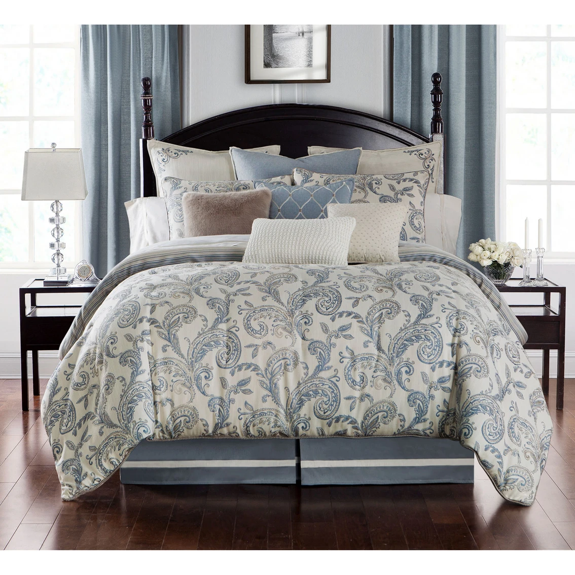 Flash Sale ???? Waterford Florence Chambray Blue Comforter Set ⭐ 2 Flash Sale ???? Waterford Florence Chambray Blue Comforter Set ⭐ - Image 2