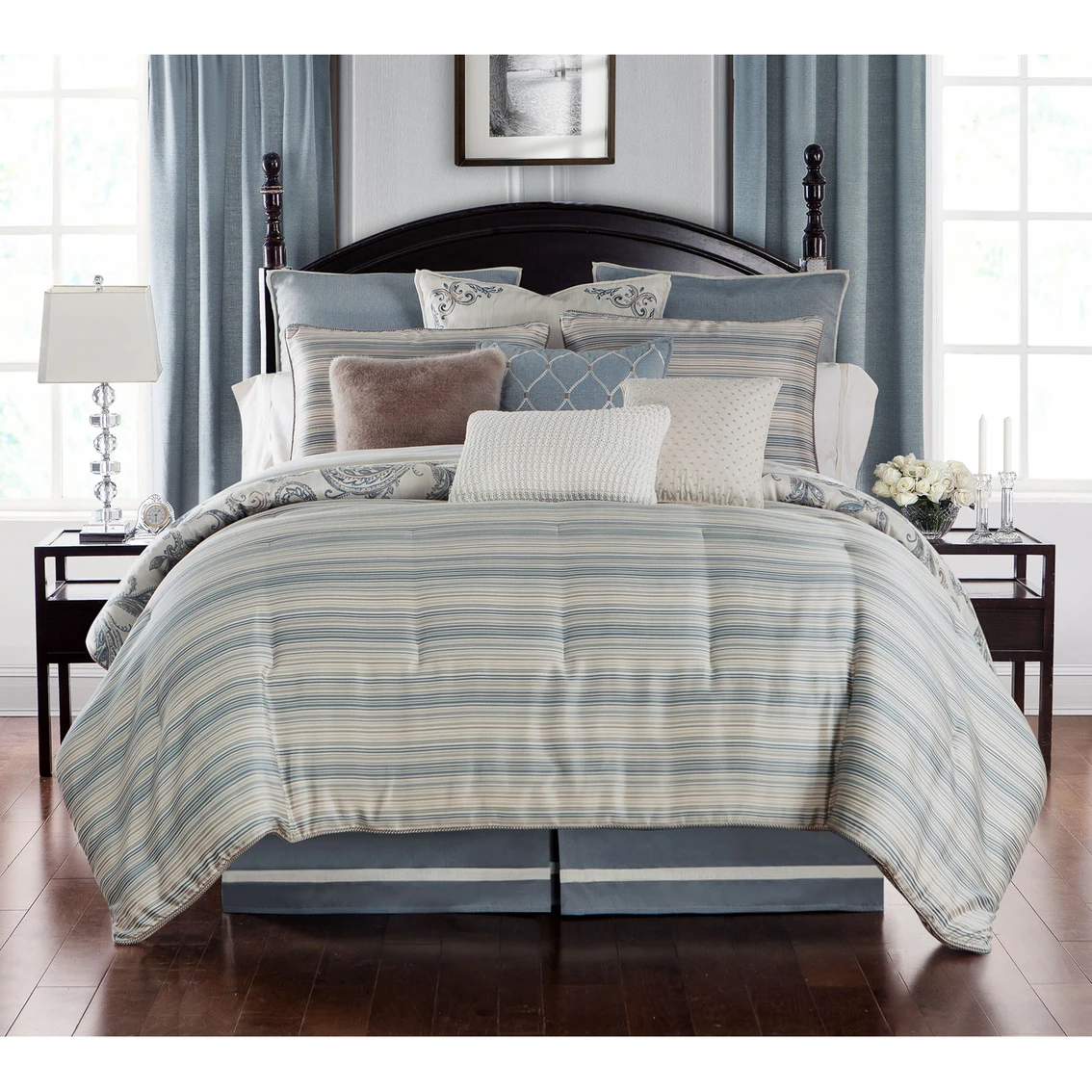 Flash Sale ???? Waterford Florence Chambray Blue Comforter Set ⭐ 3 Flash Sale ???? Waterford Florence Chambray Blue Comforter Set ⭐ - Image 3