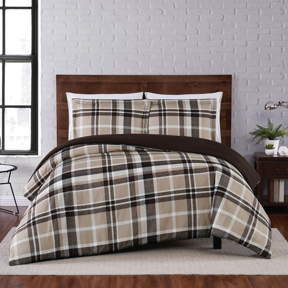 Discount ???? Truly Soft Paulette Plaid Taupe 3 Pc. Duvet Cover Set ???? 1 Discount ???? Truly Soft Paulette Plaid Taupe 3 Pc. Duvet Cover Set ????