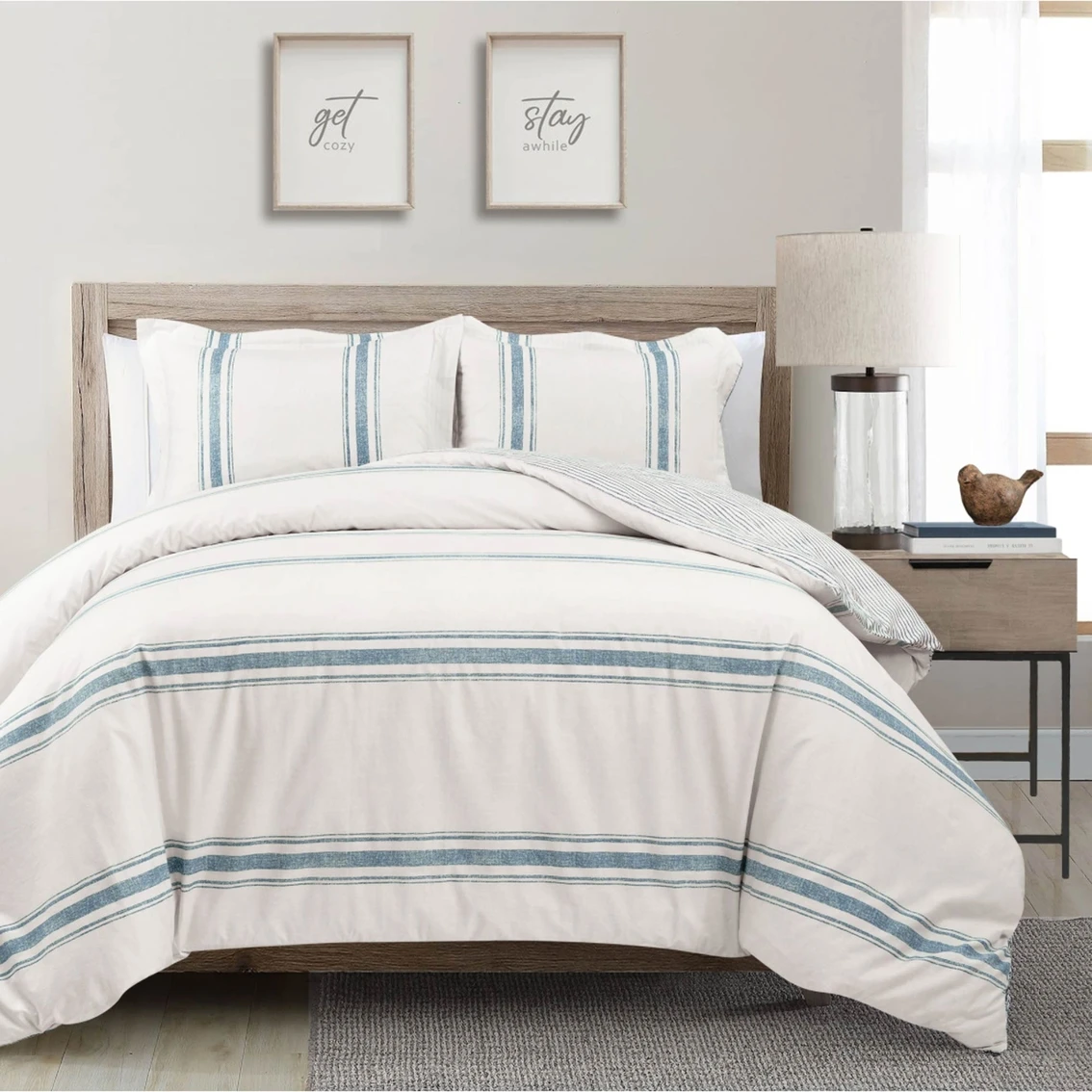 Buy ???? Lush Decor Farmhouse Stripe Duvet Cover 3 Pc. Set ???? 1 Buy ???? Lush Decor Farmhouse Stripe Duvet Cover 3 Pc. Set ????