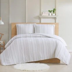 New ???? Cottage Classics Warm Hearth Stripe 3 Pc. Comforter Set ????