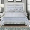 Brand new ???? EnvioHome Cotton Blend Reversible Seersucker Striped Quilt Set ????