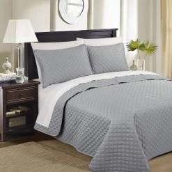 Promo ???? Nouvelle Home Palazzo 3 Pc. Cotton Ivory Queen Quilt Set ????