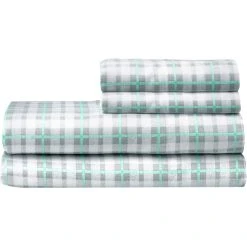 Best Pirce ???? Martha Stewart Collection 200 TC Everet Plaid Sheet Set ????