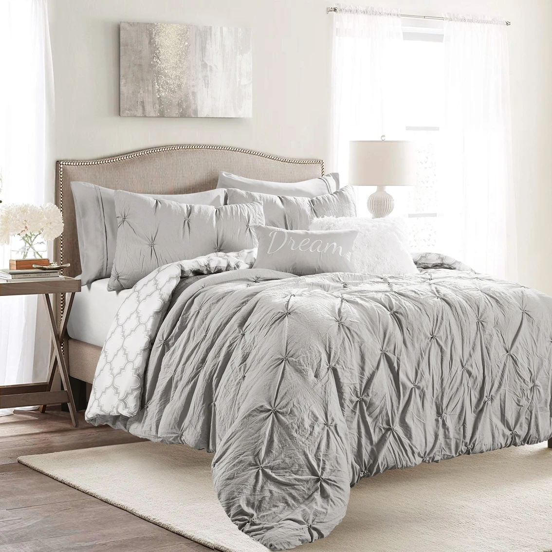 Discount ❤️ Lush Decor Ravello Pintuck Caroline Geo Comforter Set ???? 2 Discount ❤️ Lush Decor Ravello Pintuck Caroline Geo Comforter Set ???? - Image 2