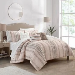 Top 10 ❤️ Grand Avenue Ayla 10 Pc. Comforter Set, Blush, Striped ????