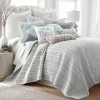 Wholesale ❤️ Levtex Home Bondi Stripe Gray Quilt Set ????