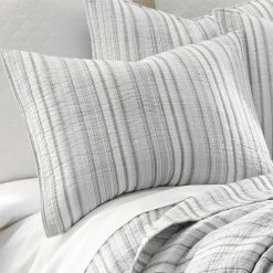 Wholesale ❤️ Levtex Home Bondi Stripe Gray Quilt Set ???? -J. Queen New York shop unnamed file 823